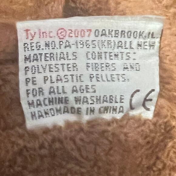 Ty Pluffies Dangles Monkey Plush Sewn Eyes 10" Brown Floppy Beanie Lovey 2007 - Picture 6 of 6